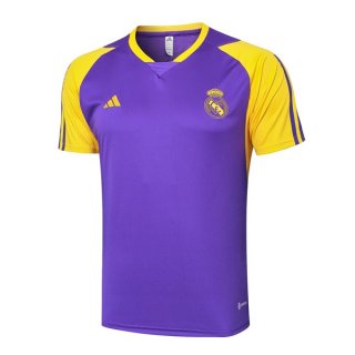 Camiseta Entrenamiento Real Madrid 2024-2025 Purpura Amarillo Camiseta Entrenamiento Real Madrid 2024-2025 Purpura Amarillo