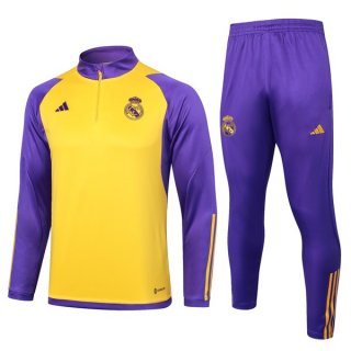 Sudadera De Training Real Madrid 2024-2025 Amarillo Purpura Sudadera De Training Real Madrid 2024-2025 Amarillo Purpura