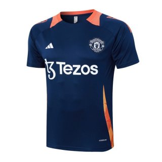 Camiseta Entrenamiento Manchester United 2024-2025 Azul Naranja Camiseta Entrenamiento Manchester United 2024-2025 Azul Naranja
