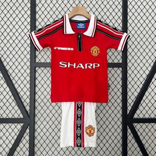 Camiseta Manchester United 1ª Equipación Retro Niño 1998 1999 Camiseta Manchester United 1ª Equipación Retro Niño 1998 1999
