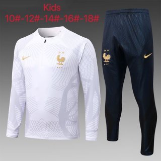 Niños Sudadera De Training Francia 2023 Blanco Niños Sudadera De Training Francia 2023 Blanco