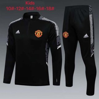 Niño Sudadera De Training Manchester United 2022 Negro Niño Sudadera De Training Manchester United 2022 Negro