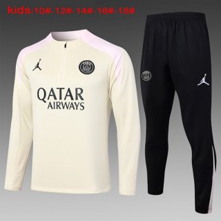 Niños Sudadera De Training PSG 2024-2025 Amarillo Rosa 3 Niños Sudadera De Training PSG 2024-2025 Amarillo Rosa 3