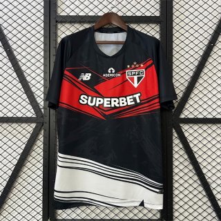 Tailandia Camiseta Sao Paulo Pre-Match 2025-2026 Negro Rojo Tailandia Camiseta Sao Paulo Pre-Match 2025-2026 Negro Rojo