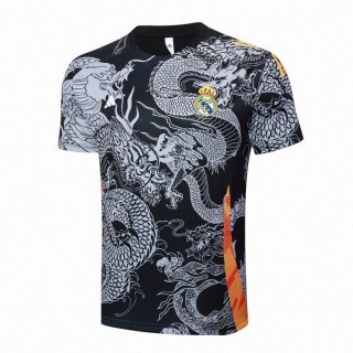 Camiseta Entrenamiento Real Madrid 2024-2025 Negro Gris Camiseta Entrenamiento Real Madrid 2024-2025 Negro Gris