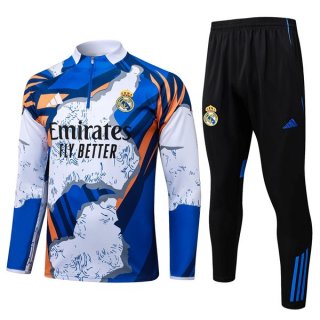 Sudadera De Training Real Madrid 2025-2026 Azul Blanco Sudadera De Training Real Madrid 2025-2026 Azul Blanco