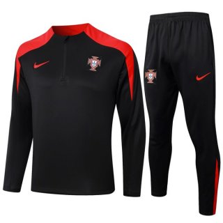 Sudadera De Training Portugal 2024-2025 Negro Rojo 3 Sudadera De Training Portugal 2024-2025 Negro Rojo 3