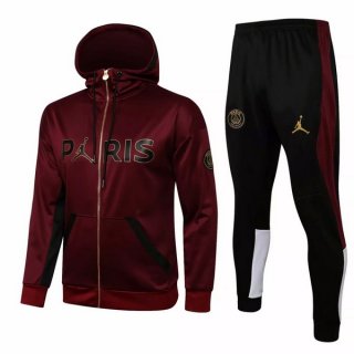 Chandal Con Capucha PSG 2021-2022 Borgona Negro Chandal Con Capucha PSG 2021-2022 Borgona Negro