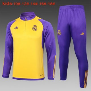 Ninos Sudadera De Training Real Madrid 2024-2025 Amarillo Purpura Ninos Sudadera De Training Real Madrid 2024-2025 Amarillo Purpura