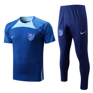 Camiseta Atletico Madrid Conjunto Completo 2022-2023 Azul Camiseta Atletico Madrid Conjunto Completo 2022-2023 Azul