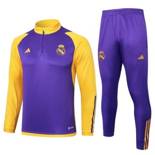 Sudadera De Training Real Madrid 2024-2025 Purpura Amarillo Sudadera De Training Real Madrid 2024-2025 Purpura Amarillo