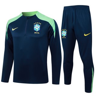 Sudadera De Training Brasil 2024-2025 Azul Verde 3 Sudadera De Training Brasil 2024-2025 Azul Verde 3