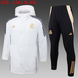 Abrigo Real Madrid Conjunto Completo 2024-2025 Blanco Abrigo Real Madrid Conjunto Completo 2024-2025 Blanco
