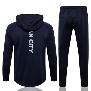 Chandal Con Capucha Manchester City 2022-2023 Azul Oscuro