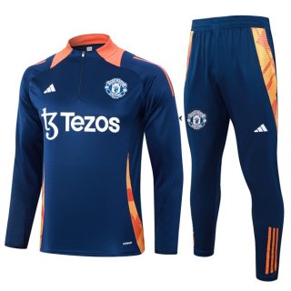 Sudadera De Training Manchester United 2024-2025 Azul 3 Sudadera De Training Manchester United 2024-2025 Azul 3
