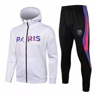 Chandal Con Capucha PSG 2021-2022 Blanco Purpura Negro Chandal Con Capucha PSG 2021-2022 Blanco Purpura Negro