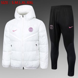 Abrigo Plumón PSG Conjunto Completo 2024-2025 Blanco Abrigo Plumón PSG Conjunto Completo 2024-2025 Blanco