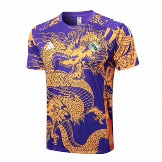 Camiseta Entrenamiento Real Madrid 2024-2025 Purpura Amarillo Camiseta Entrenamiento Real Madrid 2024-2025 Purpura Amarillo