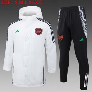 Abrigo Arsenal Conjunto Completo 2024-2025 Blanco Abrigo Arsenal Conjunto Completo 2024-2025 Blanco