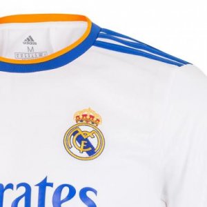 1ª Equipación Replica Camiseta Real Madrid 2021-2022 Blanco