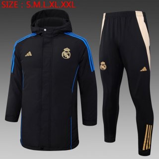 Abrigo Real Madrid Conjunto Completo 2024-2025 Negro Abrigo Real Madrid Conjunto Completo 2024-2025 Negro