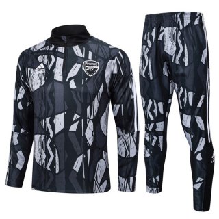 Sudadera De Training Arsenal 2024-2025 Negro Gris 3 Sudadera De Training Arsenal 2024-2025 Negro Gris 3