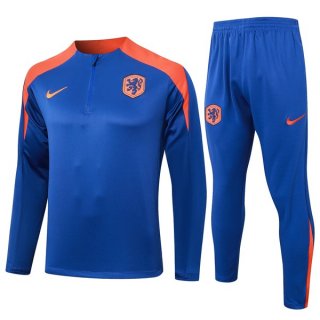 Sudadera De Training Países Bajos 2024-2025 Azul 3 Sudadera De Training Países Bajos 2024-2025 Azul 3
