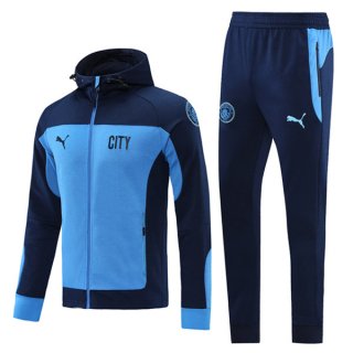 Chandal Con Capucha Manchester City 2021-2022 Azul Chandal Con Capucha Manchester City 2021-2022 Azul