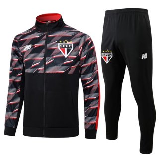 Chandal Sao Paulo 2024-2025 Negro Rojo 3 Chandal Sao Paulo 2024-2025 Negro Rojo 3