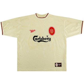 2ª Equipación Replica Camiseta Liverpool Retro 1996 1997 Blanco 2ª Equipación Replica Camiseta Liverpool Retro 1996 1997 Blanco