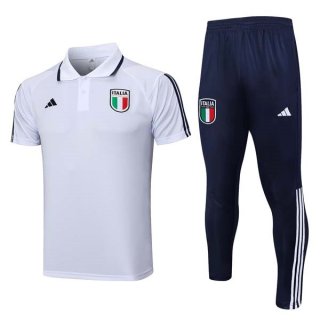 Polo Italia Conjunto Completo 2023-2024 Blanco Azul Polo Italia Conjunto Completo 2023-2024 Blanco Azul