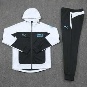 Chandal Con Capucha Marsella 2021-2022 Blanco Negro