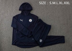 Chandal Con Capucha Manchester City 2022-2023 Azul Oscuro