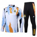 Sudadera De Training Real Madrid 2025-2026 Blanco Naranja