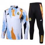 Sudadera De Training Real Madrid 2025-2026 Blanco Naranja