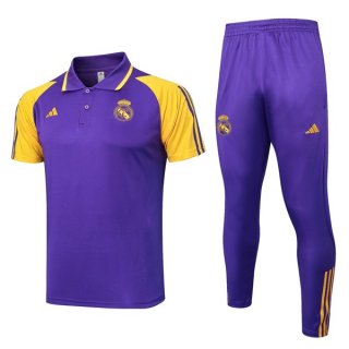 Polo Real Madrid Conjunto Completo 2024-2025 Purpura Amarillo Polo Real Madrid Conjunto Completo 2024-2025 Purpura Amarillo