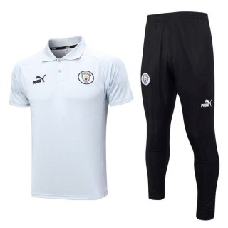 Polo Manchester City Conjunto Completo 2023-2024 Blanco Negro Polo Manchester City Conjunto Completo 2023-2024 Blanco Negro
