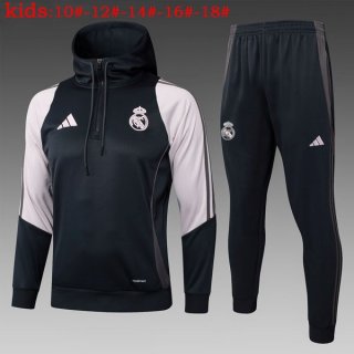 Ninos Sudadera Con Capucha Real Madrid 2025-2026 Negro Rosa Ninos Sudadera Con Capucha Real Madrid 2025-2026 Negro Rosa