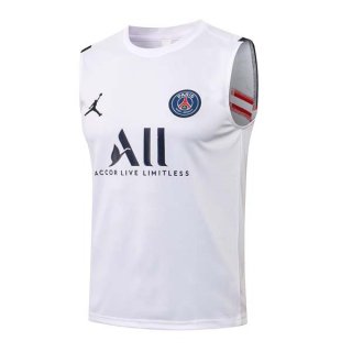 Camiseta Paris Saint Germain Sin Mangas 2022 Blanco Camiseta Paris Saint Germain Sin Mangas 2022 Blanco