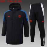 Abrigo Manchester United Conjunto Completo 2024-2025 Negro