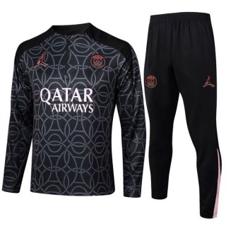 Sudadera De Training PSG 2024-2025 Negro Gris Sudadera De Training PSG 2024-2025 Negro Gris