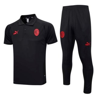 Polo AC Milan Conjunto Completo 2023-2024 Negro 2 Polo AC Milan Conjunto Completo 2023-2024 Negro 2