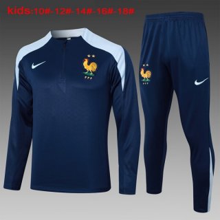 Niños Sudadera De Training Francia 2024-2025 Azul 3 Niños Sudadera De Training Francia 2024-2025 Azul 3