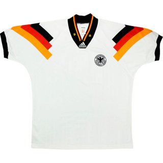 1ª Equipación Replica Camiseta Alemania Retro 1992 1994 Blanco 1ª Equipación Replica Camiseta Alemania Retro 1992 1994 Blanco