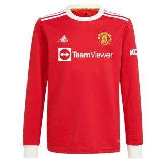 1ª Equipación Replica Camiseta Manchester United ML 2021-2022 Rojo 1ª Equipación Replica Camiseta Manchester United ML 2021-2022 Rojo