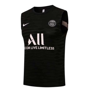 Camiseta Paris Saint Germain Sin Mangas Conjunto Completo 2022 Negro 2
