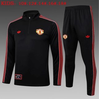 Ninos Sudadera De Training Manchester United 2025-2026 Negro 4