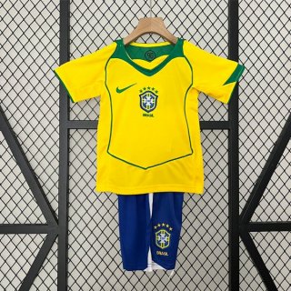 Camiseta Brasil 1ª Equipación Niño Retro 2004 Camiseta Brasil 1ª Equipación Niño Retro 2004