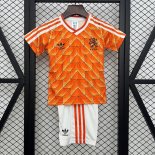 Camiseta Países Bajos 1ª Equipación Niño Retro 1988