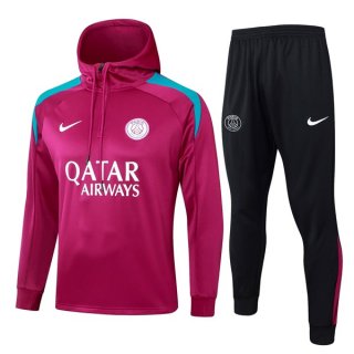Sudadera Con Capucha PSG 2024-2025 Rojo 3 Sudadera Con Capucha PSG 2024-2025 Rojo 3